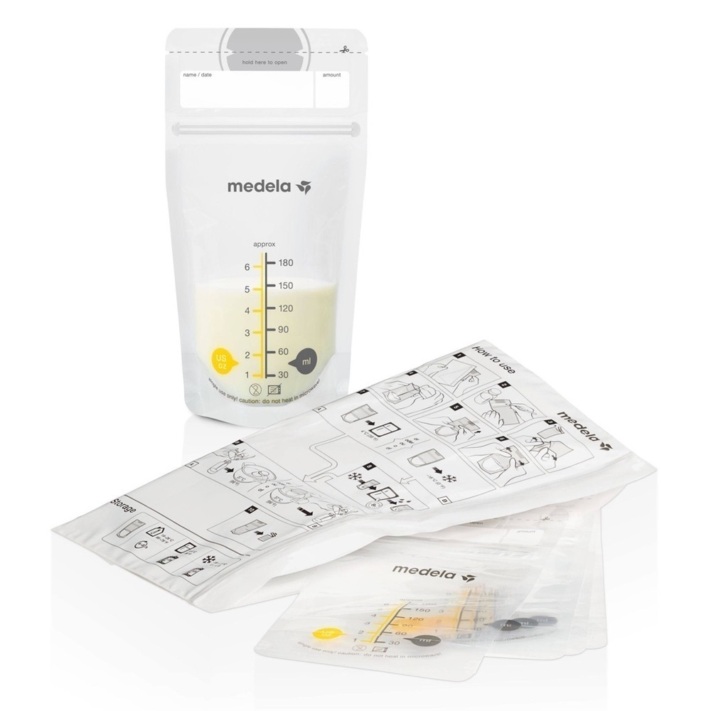 Medela Breast Milk Storage Bags Freezer Safe & Resalable 25 Count